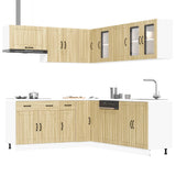 11 Piece Kitchen Cabinet Set Lucca Sonoma Oak Engineered Wood 3314924