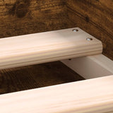 ZNTS Bed Frame without Mattress Smoked Oak 135x190 cm Double Double 3203912