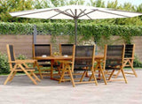 Garden Dining Set Black Solid Acacia wood Medium 3281721