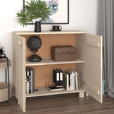 Sideboard HAMAR Honey Brown 85x35x80 cm Solid Wood Pine 340492