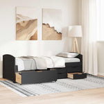 Day Bed with 5 Drawers without Mattress IRUN Black 90x200 cm 3314682
