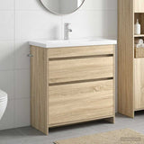 Bathroom Furniture Set Sonoma Oak 81 x 40 x 84.5 cm 3404268