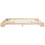 Bed Frame Brown 180 x 220 cm Solid Pine Wood 872926