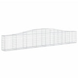 Arched Gabion Baskets 4 pcs 400x30x60/80 cm Galvanised Iron 3145802