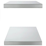 Wall Shelves 2 pcs 75x30 cm Silver Stainless Steel 30282