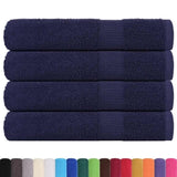 Towels 4 pcs "FROGN" Navy Blue 100x200 cm 100% Cotton 136795