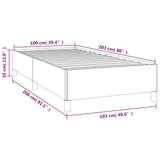 Bed Frame without Mattress Light Grey 100x203 cm Twin XL Fabric 347200