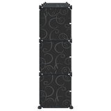 Storage Cube Organiser with 9 Cubes and Doors Black PP 4019577