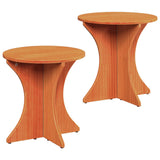 Coffee Table 2 pcs Wax Brown Solid pine wood 873567