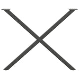 Dining Table Legs X-Shaped 2 pcs Anthracite 90x cm Steel 4012926