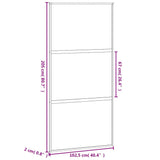 Sliding Door Black 102.5x205 cm Tempered Glass and Aluminium 155203