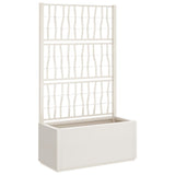 Garden Planter with Trellis White 80x36x140 cm PP 368779