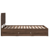 Bed Frame with Drawer Brown Oak 120 x 190 cm Engineer Wood 3412622
