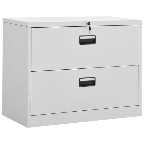 ZNTS Filing Cabinet Light Grey 90x46x72.5 cm Steel 336287