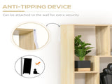 8-Cube Bookcase, Tall Display Shelf, Standing Storage Rack for Study Room, Living Room, 70 x 24 x T3398P344644