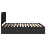 Bed Frame with Drawer Black 180 x 200 cm Engineer Wood 3411090