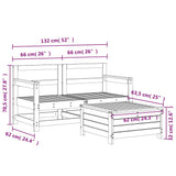 Garden Sofa Set Natural wood Solid pine wood, Plywood slats 3250760