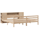 Bookcase Bed without Mattress 180x200 cm Super King Solid Wood Pine 3321858