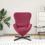 Egg Chair Wine Red 63 x 73 x 90 cm Velvet 42002761