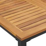Outdoor Table Natural and Black 200 x 90 x 75 cm 4010613