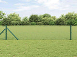 Welded Wire Fence Ground Fix 10 x 0.6 m PVC-Coated Steel Green 3351684