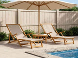 Folding Sun Lounger 2 pcs 3 Position Solid Eucalyptus Wood 3407825
