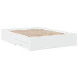 Bed Frame with Drawers without Mattress White 120x190 cm Small Double 3280412