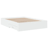 Bed Frame White Engineered wood Small Double Bed Frame 3280412