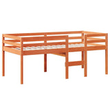 High Sleeper Bed without Mattress Wax Brown 75x190 cm Small Single Solid Wood Pine 3282063