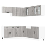 11 Piece Kitchen Cabinet Set "Kalmar" Grey Sonoma Engineered Wood 3314917