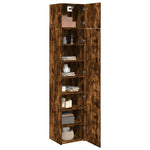 Slim Storage Cabinet Smoked Oak 45x42.5x225 cm Engineered Wood 3281291