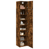 Slim Storage Cabinet Smoked Oak 45x42.5x225 cm Engineered Wood 3281291