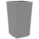Garden Planters 2 pcs Light Grey 32.5x32.5x57 cm PP 367847
