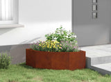 Corner Planter Rusty 60 x 60 x 35 cm Weathering steel 883646