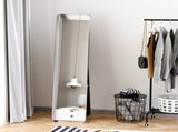 Full Length Mirror, Free Standing or Wall Hanging, Tall Full Body Mirror for Bedroom, Hallway, Black T3398P343254