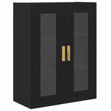 Wall Cabinet Black Oak 69.5 x 34 x 90 cm Engineered Wood 862110