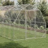 Chicken Run 2.5x8x2.25 m Galvanised Steel 3328518