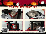 Gothic Cat Tree, 152 cm Multi-Level Cat Tower for Large Cats with Coffin Bed, Large Condo, for T3398P425279