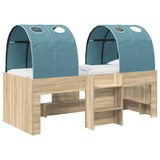 Bed with Tunnel 3 pcs Sonoma Oak and Light Blue Engineered Wood 3423552