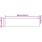 Lace Curtain with Curtains White 900x245cm Polyester 4107965