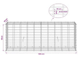 Gabion with 3.5 mm Wire and 5x10 cm Mesh 100x30x50 cm 3462692