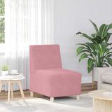 Modular Sofa Unit Armless 2 pcs Pink 55 x 74 x 82 cm Velvet 3399763