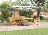 Garden Dining Set Folding 5 pcs Brown Solid Acacia Wood 3375710