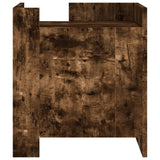 Bedside Cabinet Smoked Oak 45x50x50 cm Engineered Wood 848301