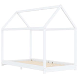 Kids Bed Frame White Solid Pine Wood 90x200 cm 283351