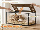 Hamster Cage, Chewproof Metal Rat Cage with Deep Base, Openable Top for Syrian Dwarf Hamster, T3398P553205
