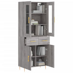 Highboard Grey Sonoma 69.5x34x180 cm Engineered Wood 3198527