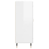 Sideboard High Gloss White 34.5x34x90 cm Engineered Wood 830422