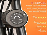 2-in-1 Folding Exercise Bike with 8-Level Magnetic Resistance, Arm Resistance Band, Pulse Sensor, T3398P349156