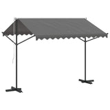 Free Standing Awning Grey 3 x 3 m Polyester 42033631